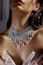 Collier en Cristal Cascade Isadora Argent