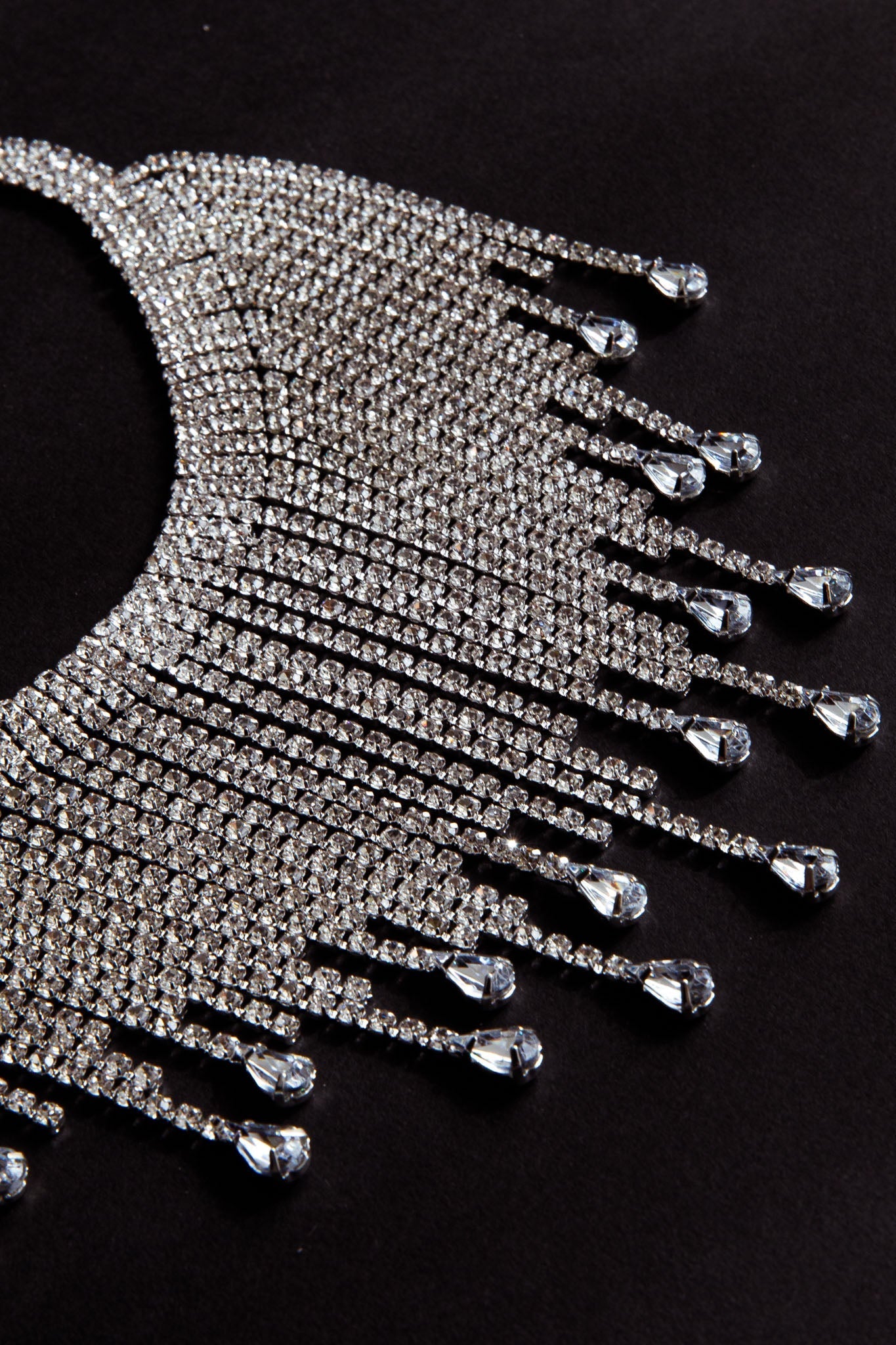 Collier en Cristal Cascade Isadora Argent