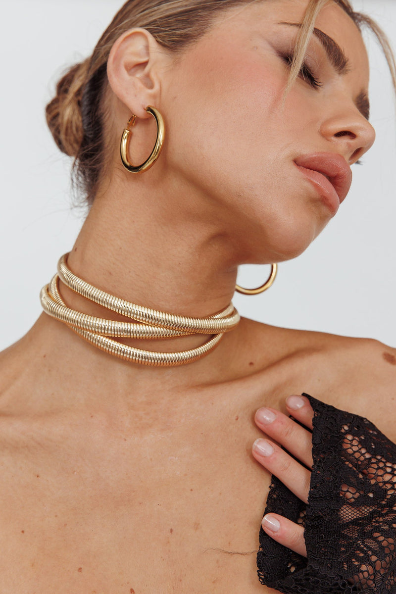 Collier Choker Multi Roman Or