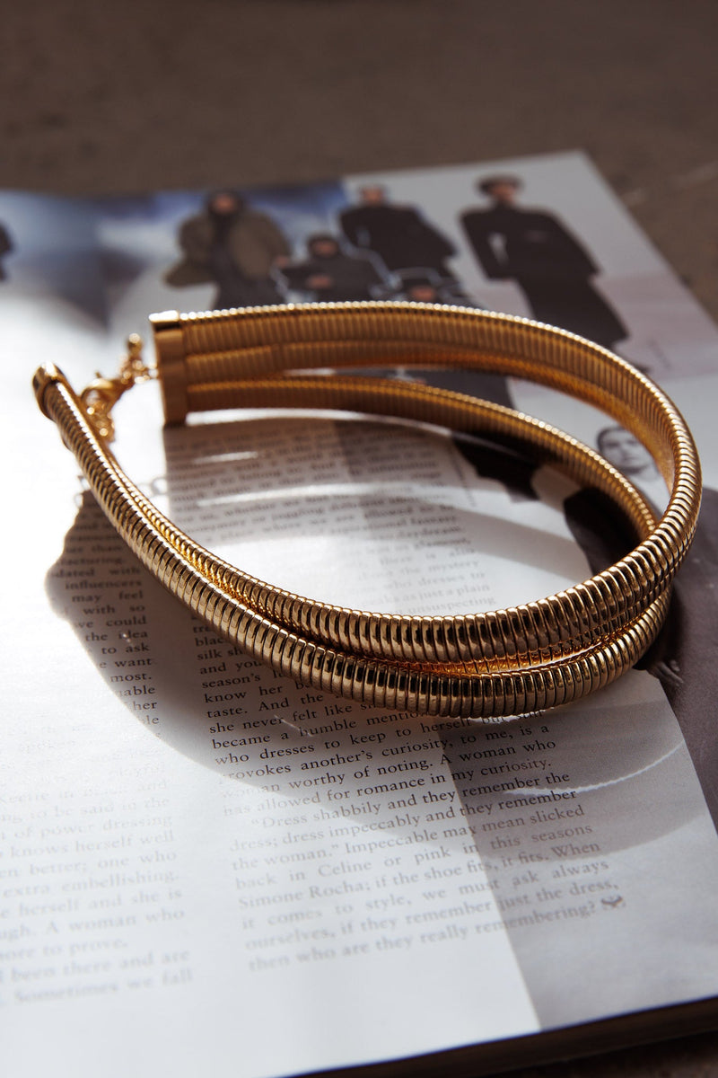 Collier Choker Multi Roman Or