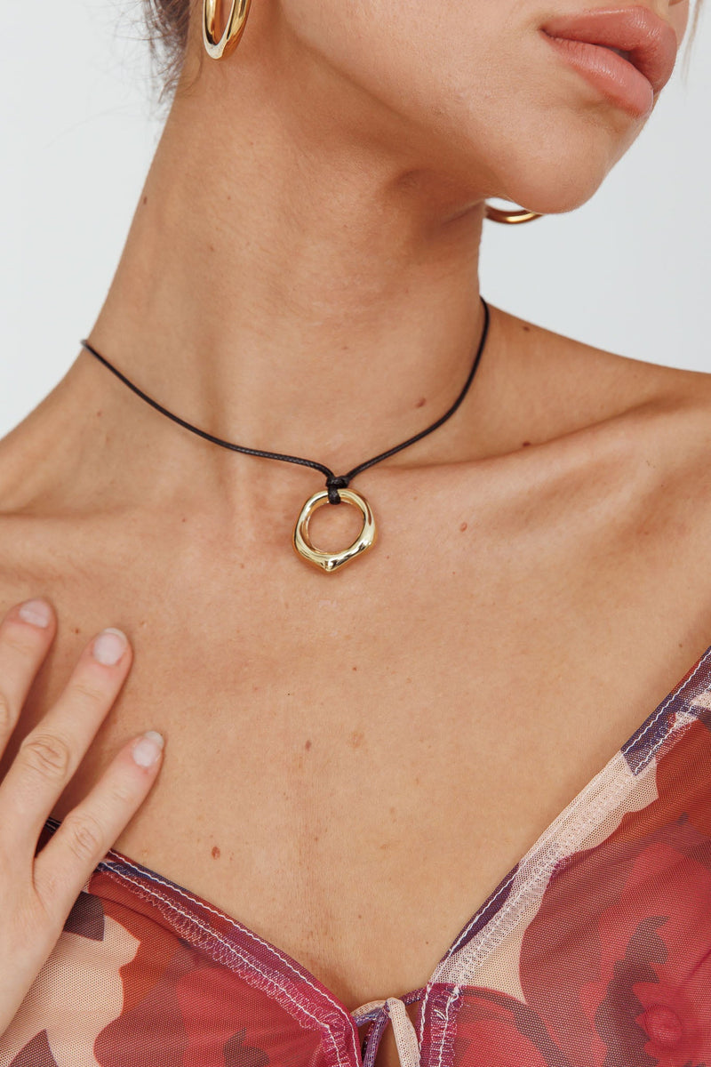 Collier Pendentif Cercle Carmen Or