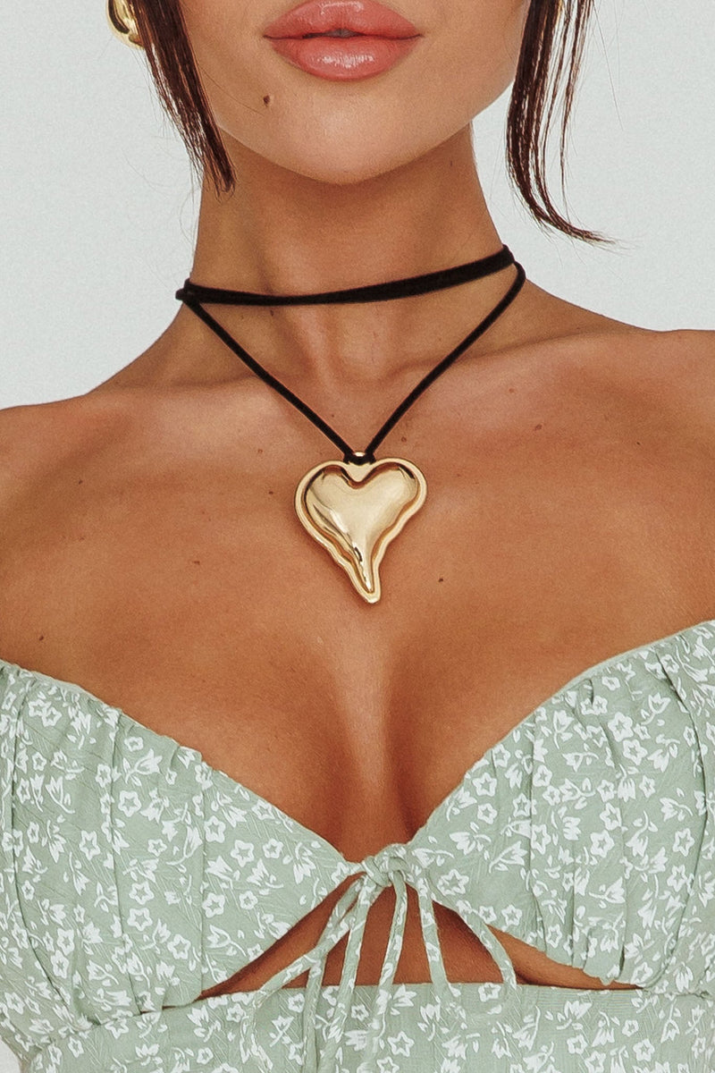 Pendentif Coeur Corazon Choker Or