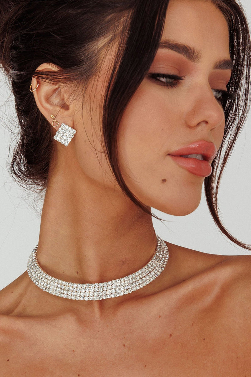 Ensemble de Bijoux Sade Diamante Argent