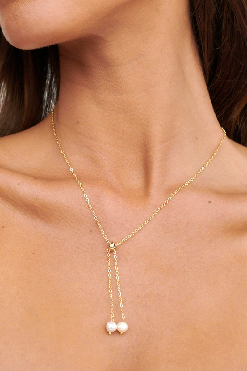 Collier Esme avec Pendentif en Perle Or