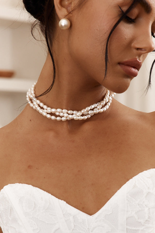 Collier de perles tressées Gwen Or