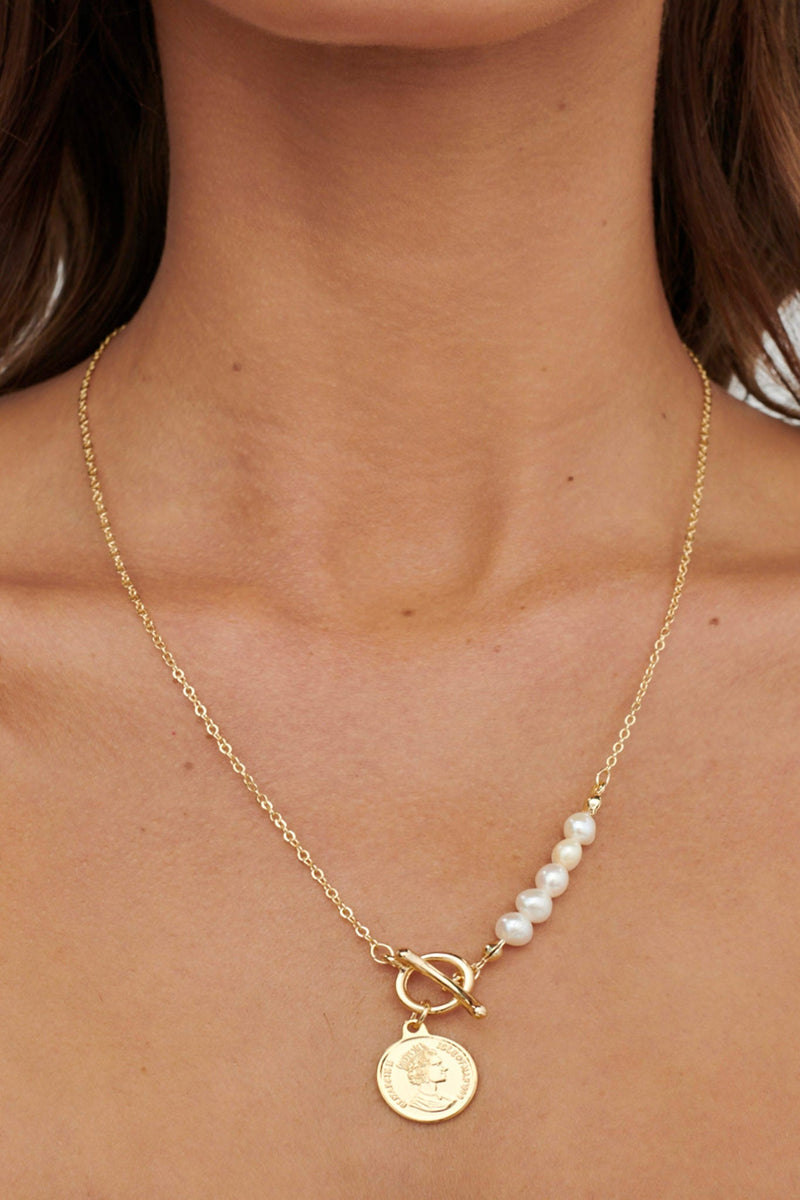 Collier en perles et pendentif Marissa Or