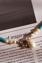Collier de perles turquoise Monaco en or