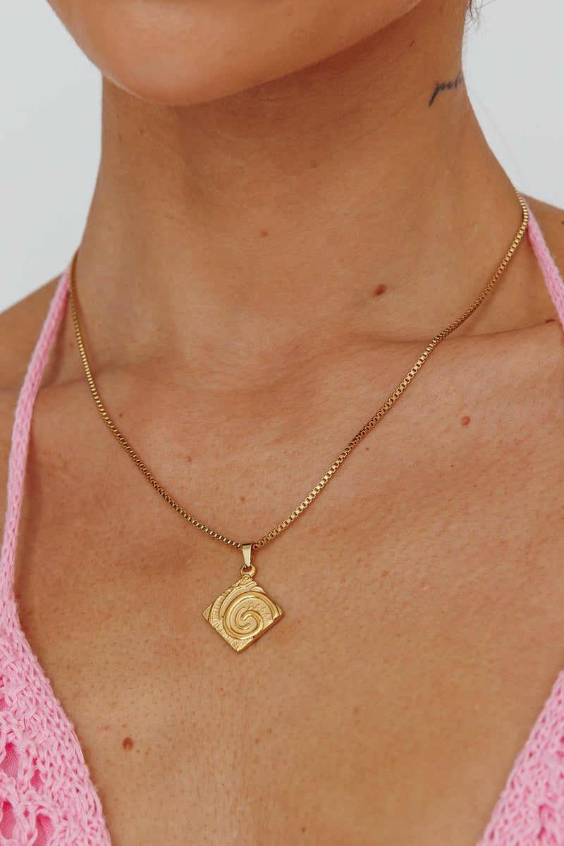 Collier Pendentif Chaîne Box Seychelles Or
