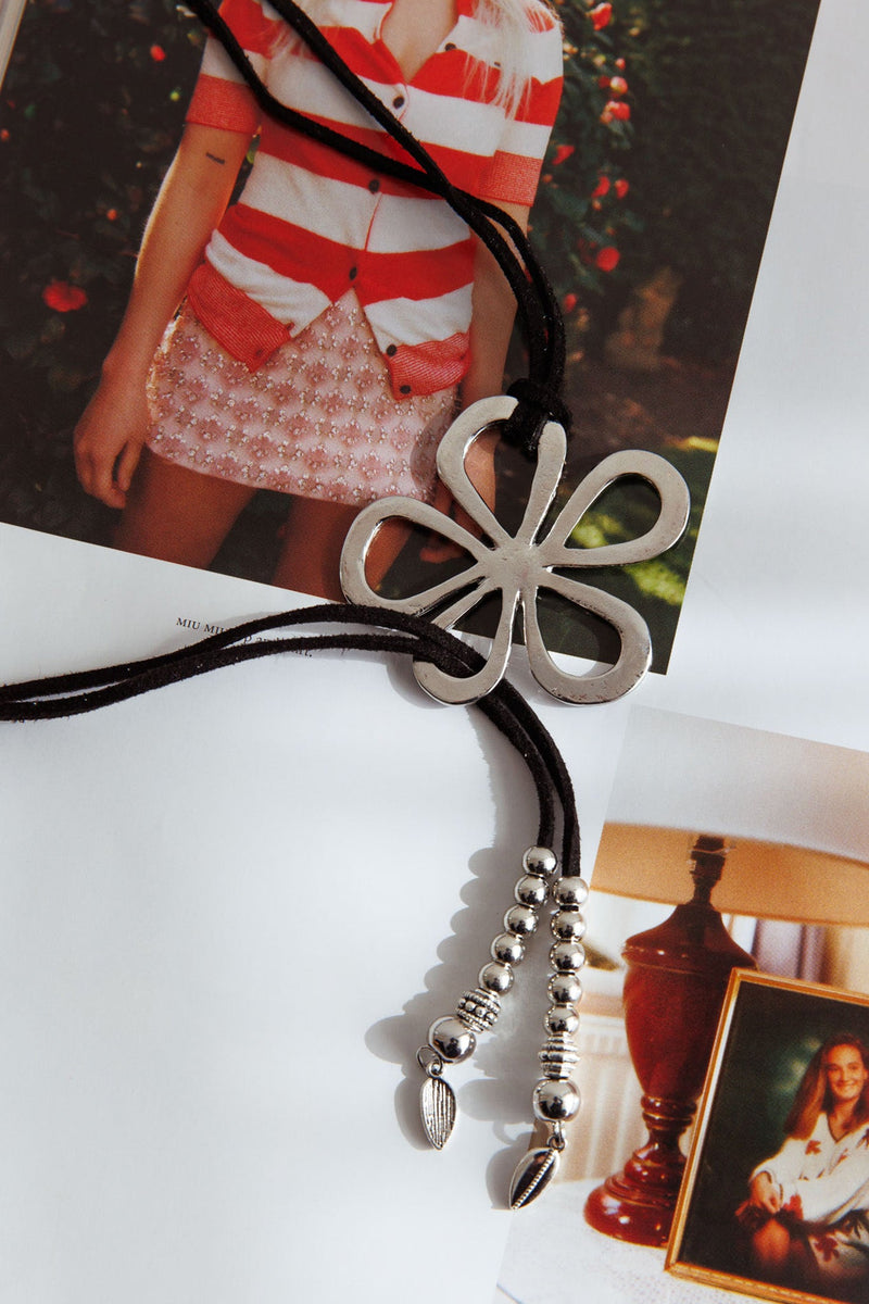 Collier Pendentif Fleurs Épanouies Argent
