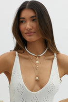 Collier Multi-Couches Étoile de Mer du Pacifique Sud Or