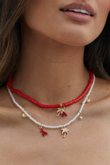 Collier de Plage en Perles de Tahiti Sunset Or