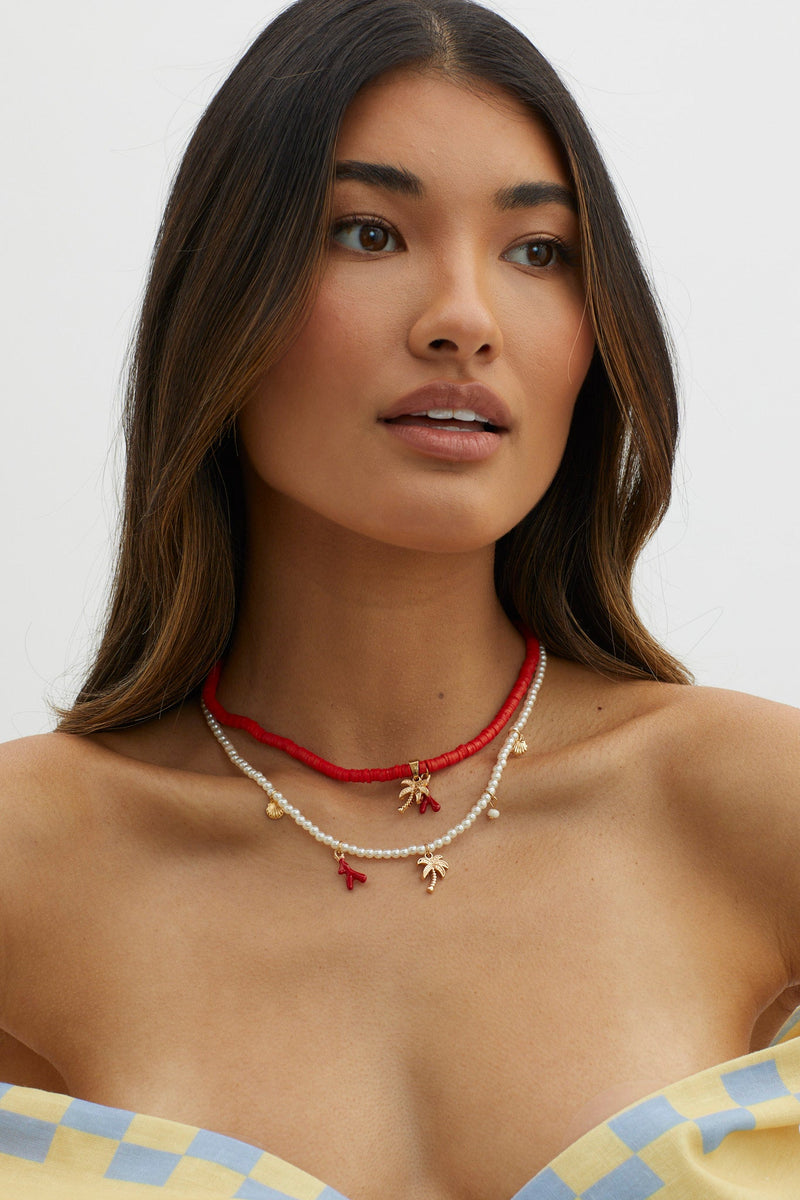 Collier de Plage en Perles de Tahiti Sunset Or