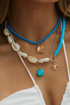 Collier multi-couches en perles de coquillage Bora Bora Or