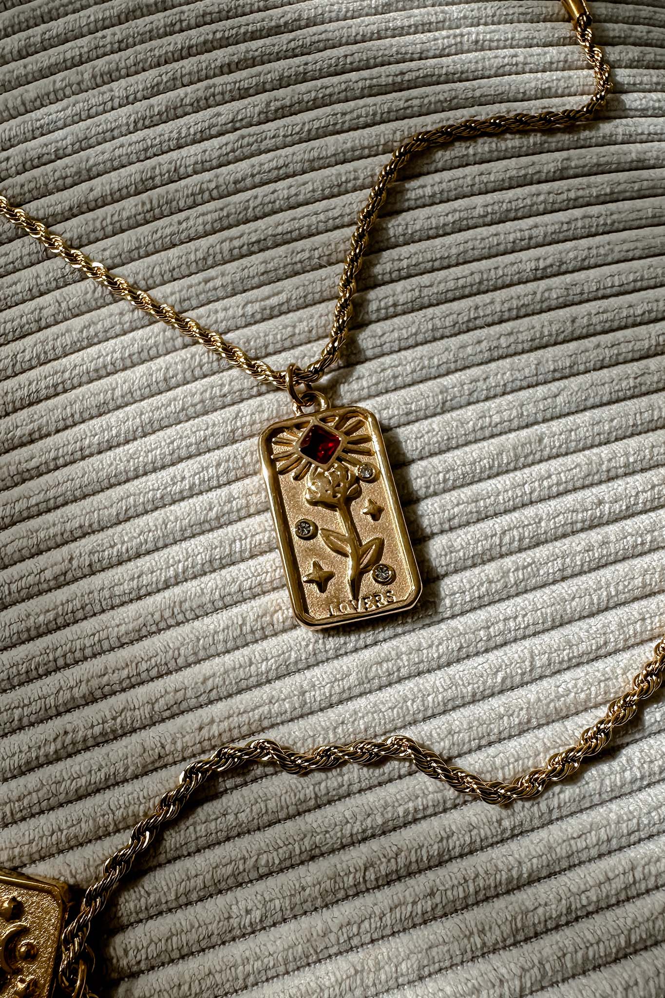 Collier Pendentif Chaîne en Corde Ida Or