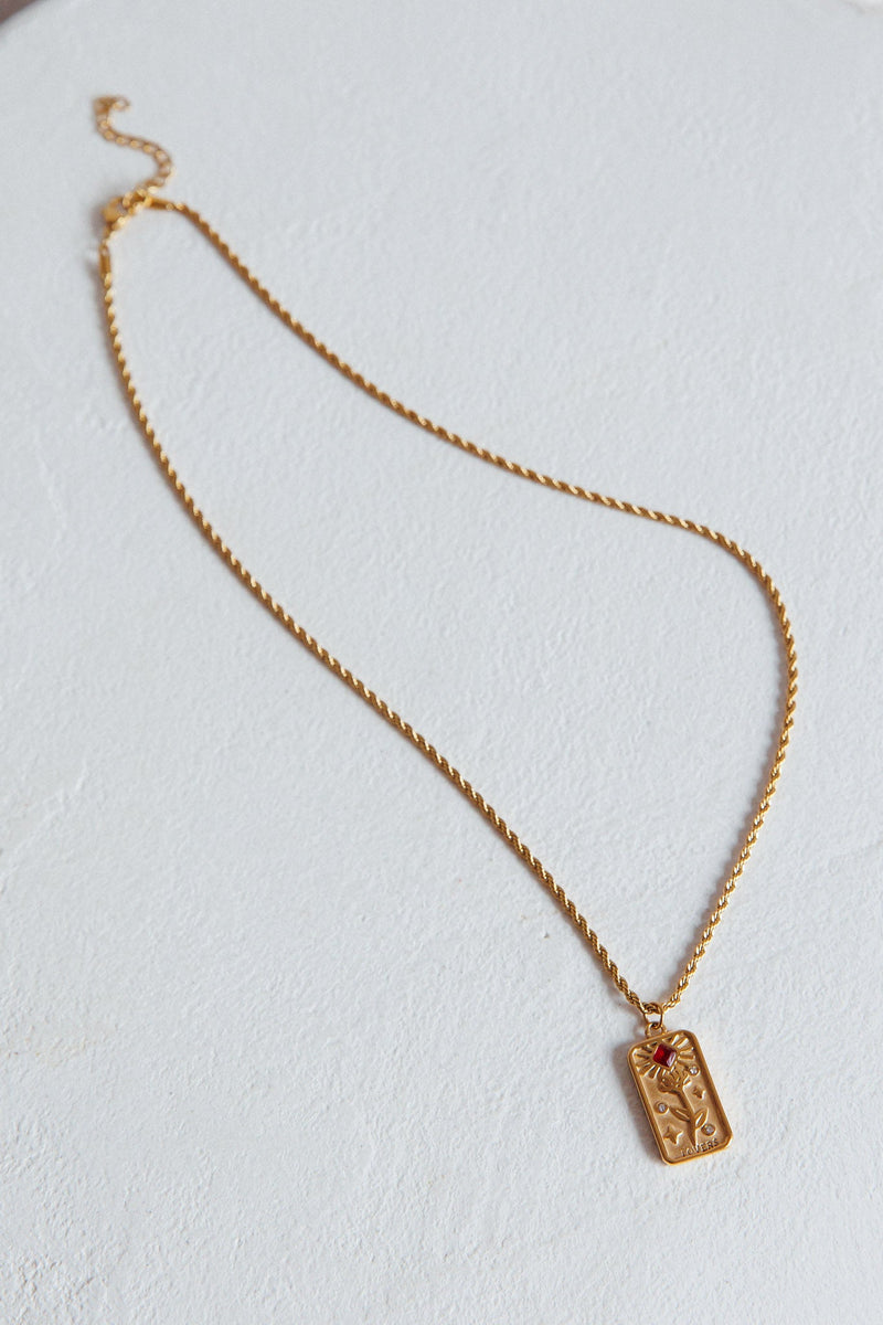 Collier Pendentif Chaîne en Corde Ida Or