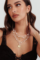 Collier Multi-Rangs Coeur et Perle Venus Or