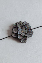 Collier Choker Fleur Diamante Magnolia Noir