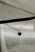 Collier ras du cou en velours Rosie cœur noir