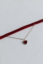 Collier Choker en Velours Rouge Rosie