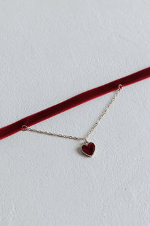 Collier Choker en Velours Rouge Rosie