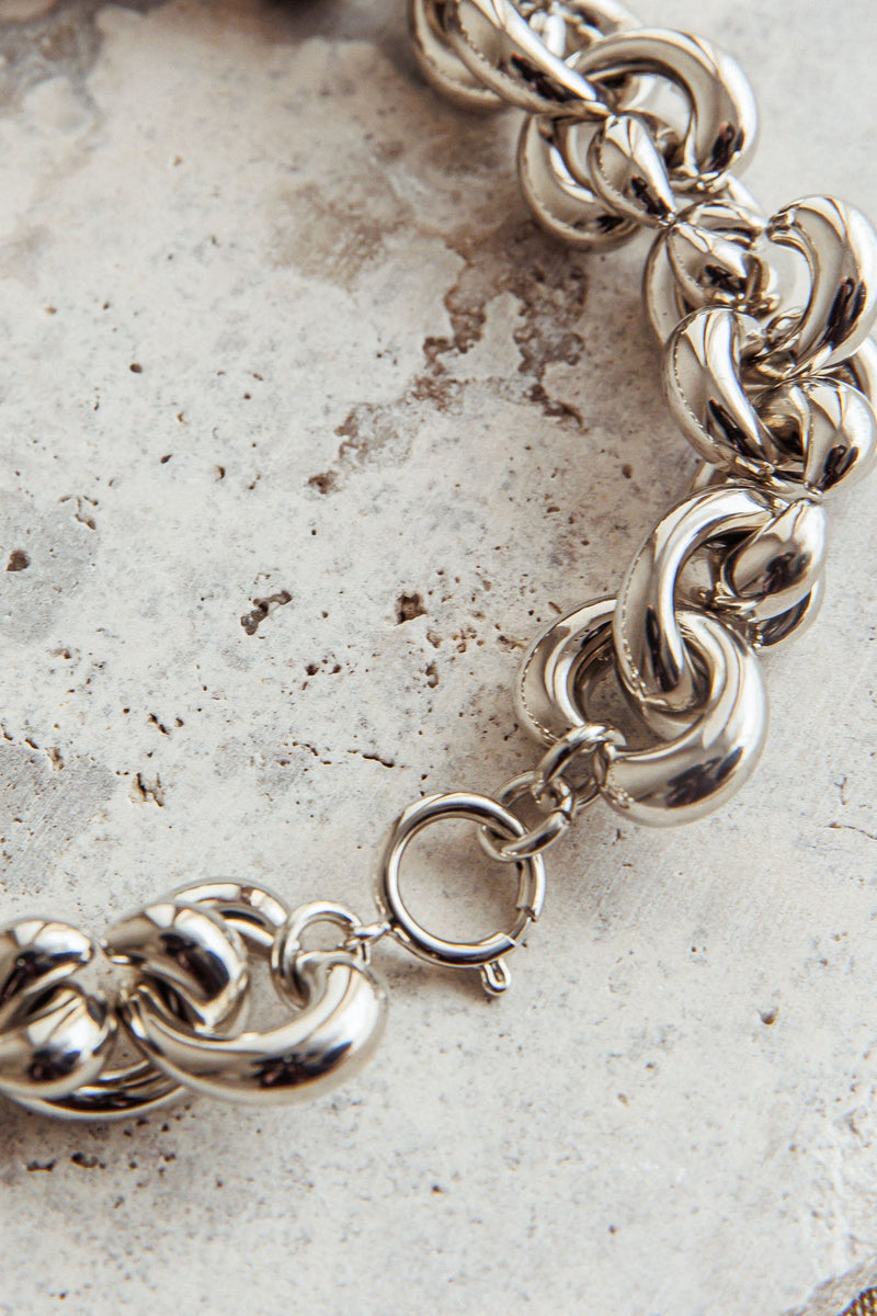 Collier Choker Irregulier Kat Argent Foncé