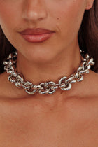 Collier Choker Irregulier Kat Argent Foncé