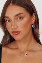 Collier Kristin Trèfle à Quatre Feuilles Or Noir