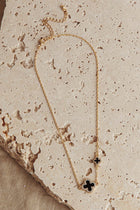 Collier Kristin Trèfle à Quatre Feuilles Or Noir