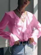 Élisa | Blouse à Volants et Manches Bouffantes