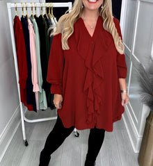 Victoria | Blouse Élégante à Volants et Col V