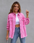 Laurine | Veste en Jean Déchirée et Ample