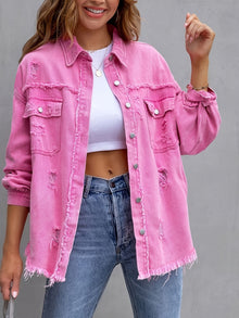 Laurine | Veste en Jean Déchirée et Ample