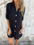 Camille | Robe Chemise Décontractée à Manches Courtes