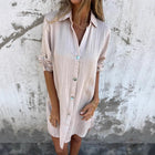 Camille | Robe Chemise Décontractée à Manches Courtes