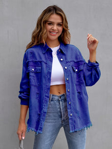 Laurine | Veste en Jean Déchirée et Ample