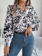 Isabelle | Chemise à Fleurs Manches Lanternes