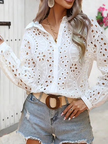 Camille | Chemise à Manches Bouffantes et Col Classique