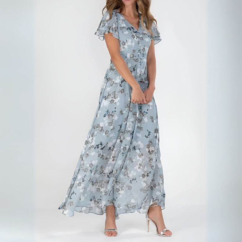 Maëlle | Robe Longue Fleurie & Charme Romantique