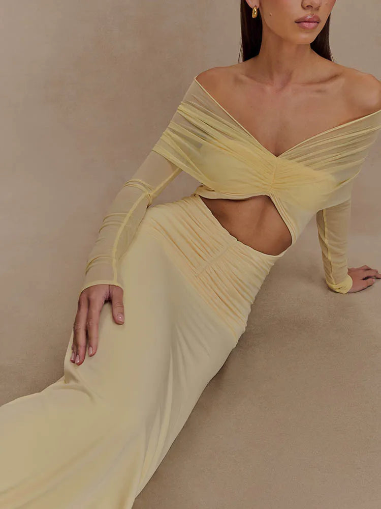 Aylin | Robe Off-Shoulder & Détail Sculptant
