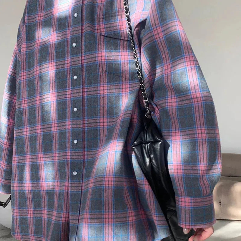 Zoe™ | Blouse à Carreaux Vintage