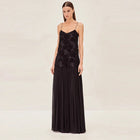 Liora | Robe Noire & Élégance Florale