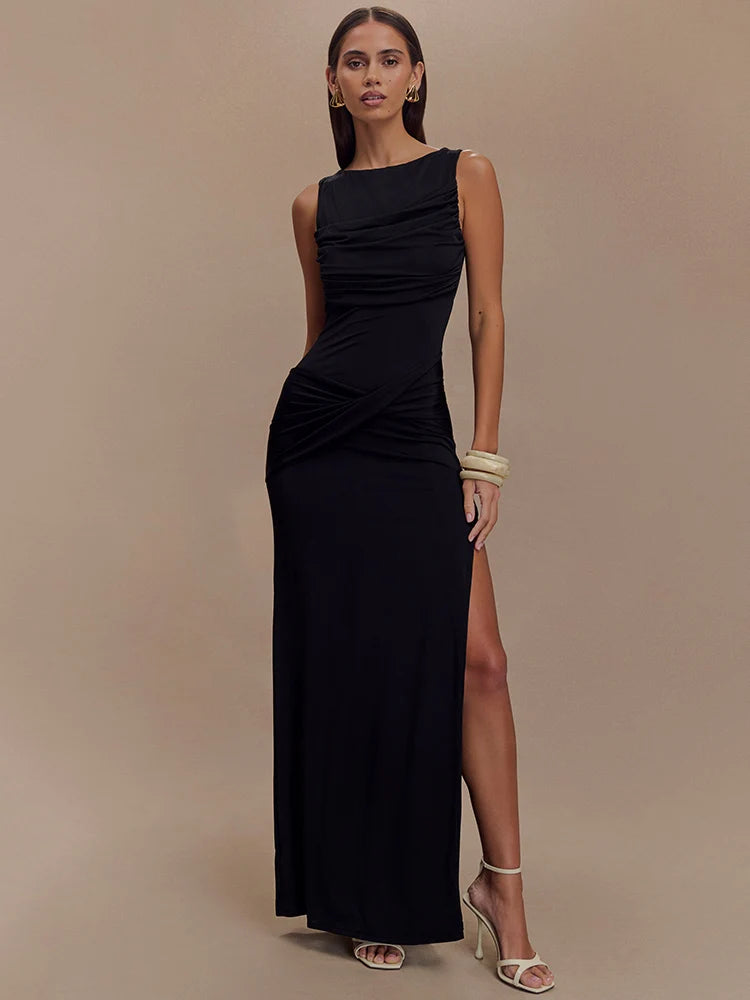 Maëva | Robe Plissée & Silhouette Élancée