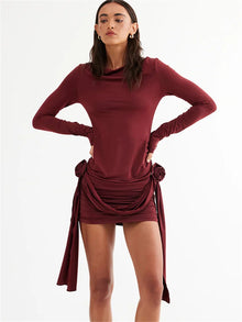Tossy | Robe Mini Plissée à Taille Haute