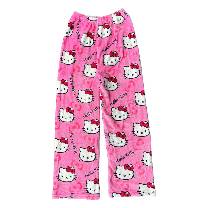 Kitty | Pantalon Douillet Imprimé Chat Rose
