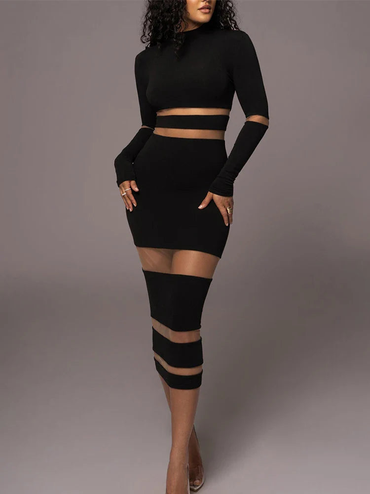 Naomi | Robe Moulante à Détails Transparents