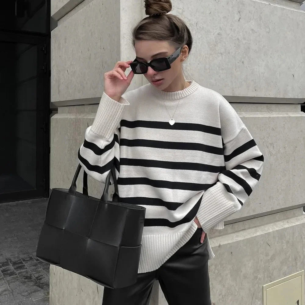 Luna™ | Pull Overzisé à Rayures