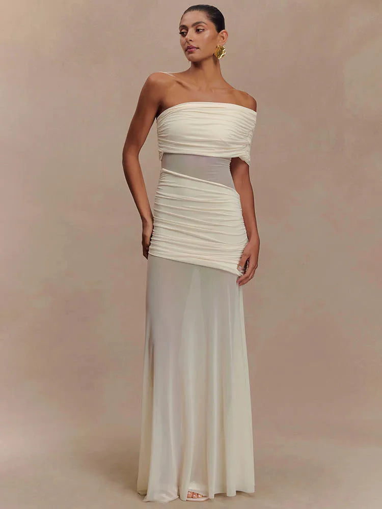 Maëlya | Robe Drapée & Élégance Pure
