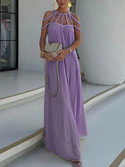 Lorine | Robe Maxi Drapée en Lin Tressé