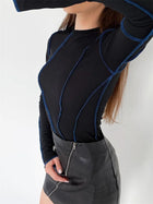Léna | T-shirt Patchwork à Manches Évasées