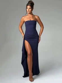 Naya | Robe Maxi Fendue Sans Bretelles
